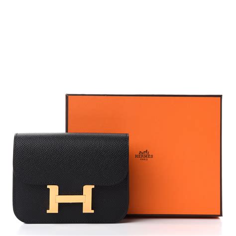 hermes constance slim wallet black